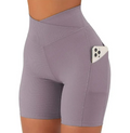 Ladies' Cross Waist Yoga Shorts