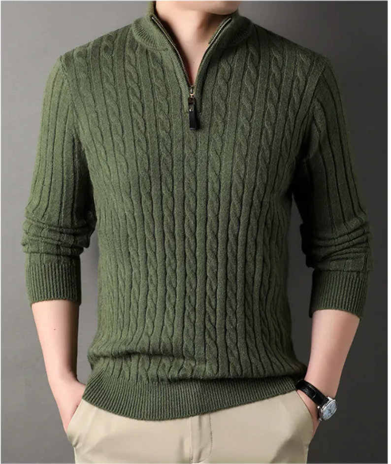 Men's Essential Thick Half-Zip Sweater